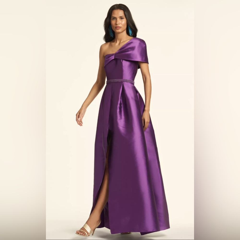 Sachin & Babi
Deliah Flared One-Shoulder Gown Violet size 8